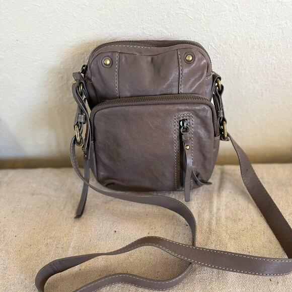 Fossil Bohemian Hippie Brown Leather Morgan Travel Crossbody - Picture 1 of 12